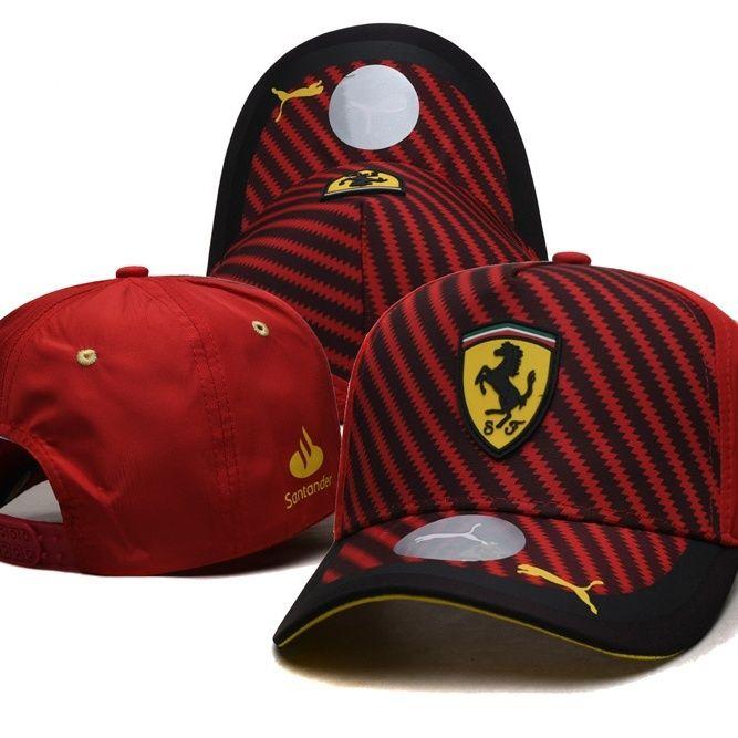 

2025 Высококачественная Спортивная Повседневная Кепка Мужская и Женская Регулируемая Уличная Кепка от Солнца Snapback Хлопковая Бейсболка Для Ferrari SJ