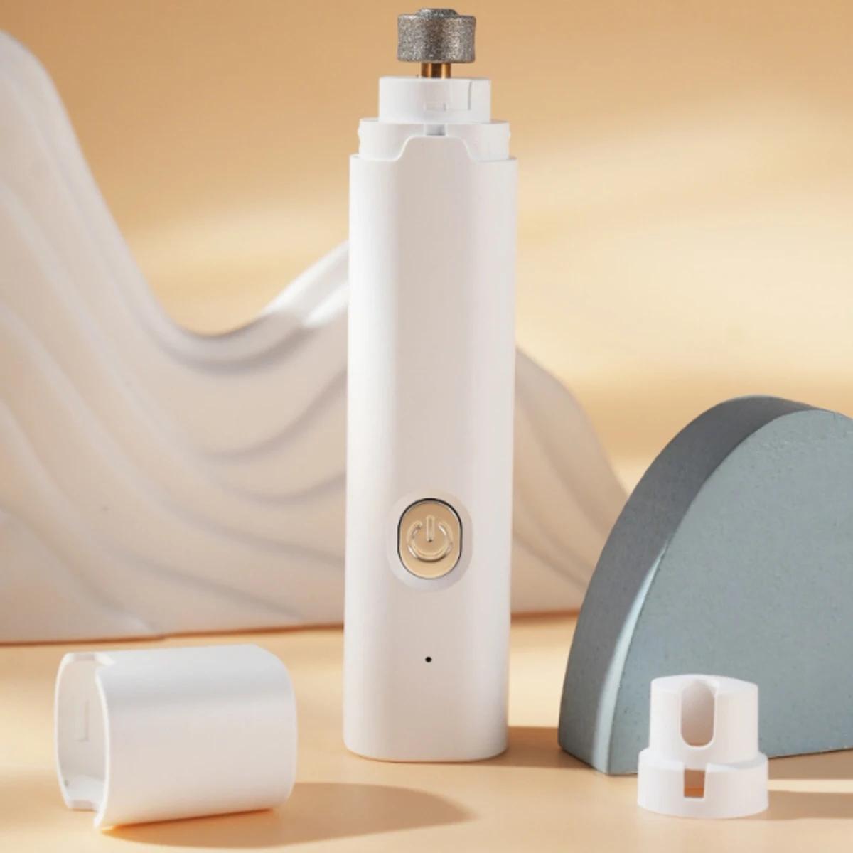 

Pet Nail Grinder With Light 2-Speed Electric Rechargeable Dog Nail Trimmer Painless Grooming Smoothing Cat Nail Sharpener белый