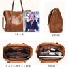 [7-livehouse] Women's Tote Bag, Large Capacity PU Leather Shoulder Bag, Fits A4 Size, 2-Way Shoulder Strap, Inner Pocket, Crossbody Bag, Popular for