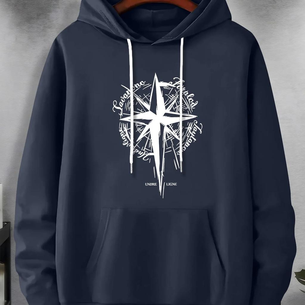 Soft Comfortable Men's Printed Sports Hoodie Versatile Hoodies Sweatshirts Men’s