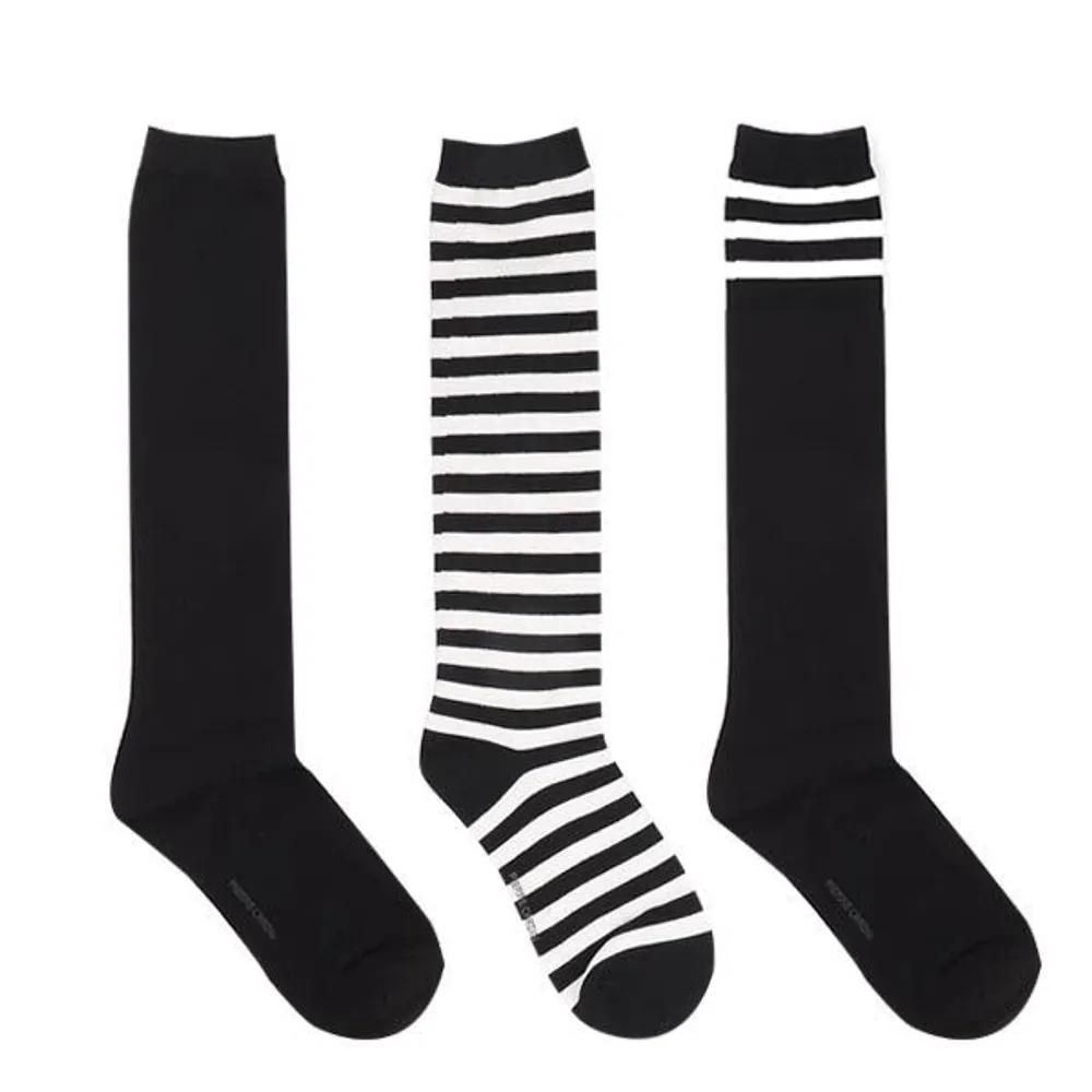Pierre Cardin Women's Premium Cotton High Stretch Half Tights 3 Pairs Knee Socks Half-Length Socks