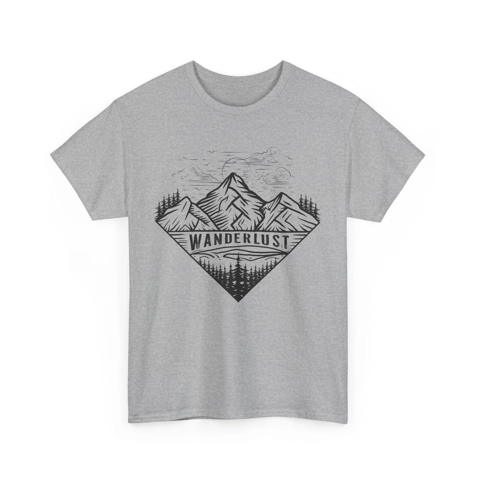 Adventure Awaits T-Shirt | Wanderlust mountain line art adventure t shirt M
