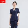 2026 Women's Summer Professional Suit Set: Formal Fashion Short Sleeve Workwear for Hotel Reception & Jewelry Store