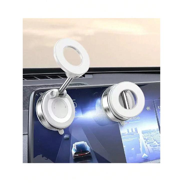 1pc 360 degree rotating magnetic vacuum suction cup is a portable mobile stand for cars.The suction cup surface is smooth