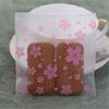 100pcs Pink Transparent Cherry Blossoms Mini Self Adhesive Scrub Opp Bags DIY