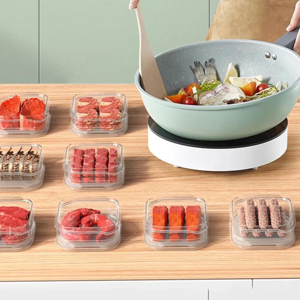 Refrigerator Frozen Product Storage Box Food Grade Material Meat Vegetables Fruits Freshness Storage Packaging Box Durable