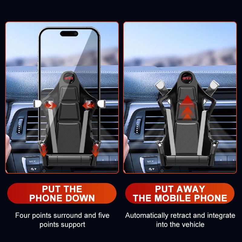 hijk1 Universal Car Phone Holder Gravity Cell Phone Stand GPS Support Caps For VW GTI Jetta MK5 MK6 Golf-4 5 6 7 Passat 3B7 601 171 B5