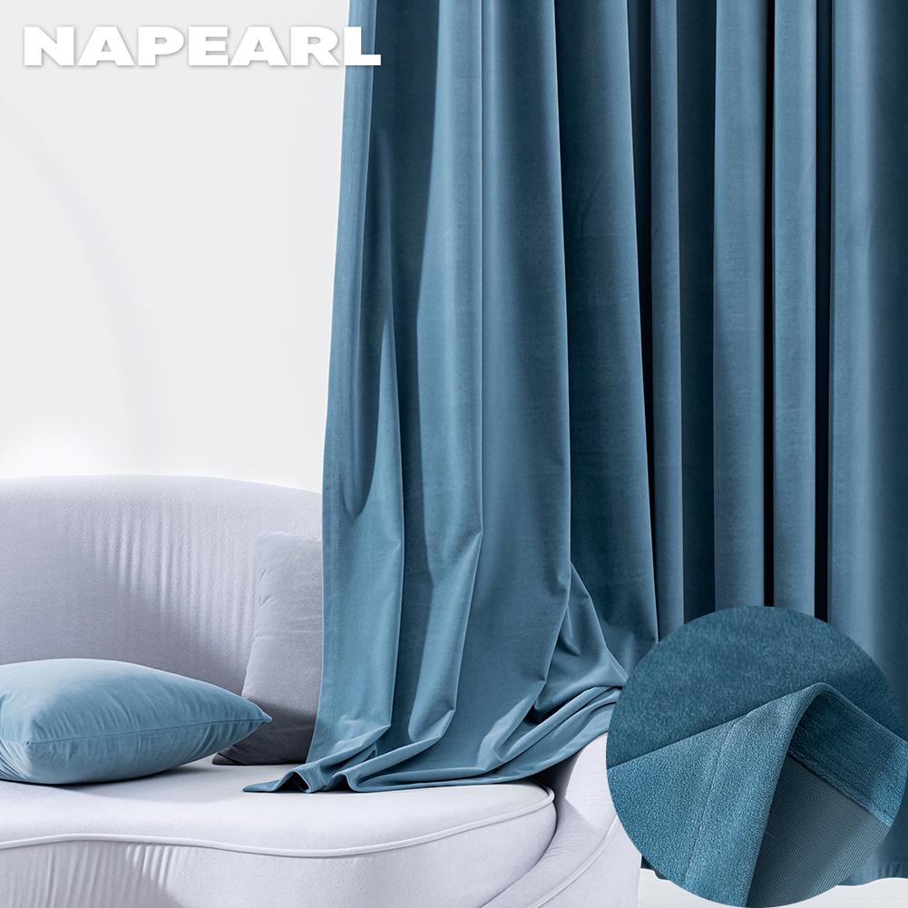 1PC NAPEARL 70-80% Blackout Multiple Solid Color Dyed Curtains For Living Room Bedroom Soft Curtain Home Decor