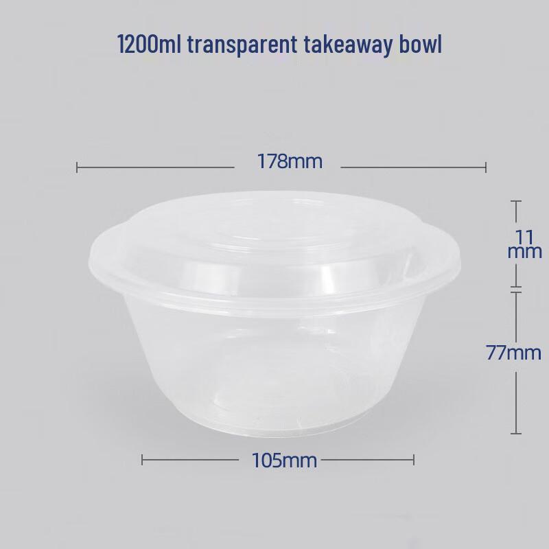 Disposable Clear Plastic Round Bowls
