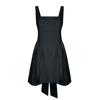 Women's Fashion Solid Color Butterfly Knot Open Back Sleeveless Dress