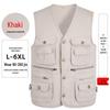 Gilet da arrampicata e fotografia multitasche da uomo taglie forti 10XL (Primavera Autunno)