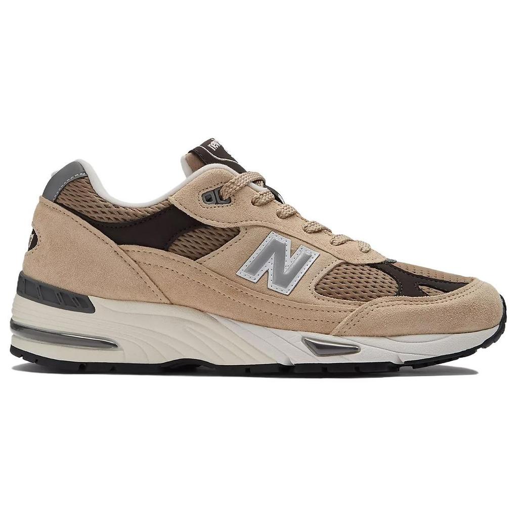 New Balance 991 תוצרת אנגליה חבילת פינאלה - חאקי בהיר נעלי סניקרס לגברים חום כסוף-מינק דליסיוזו M991CGB