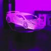 Cool Sports Car 3D Night Light Light Touch 7 Color Color Change Atmosphere Light Is Suitable for Bedroom, Bedside, Living Room,