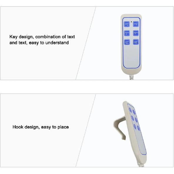 Kadimendium Hand Control Handset Remote, Dustproof IP66 8 Pin Lift Bed Remote Control Lifting Bed Controller Lift Chair Controller Recliner