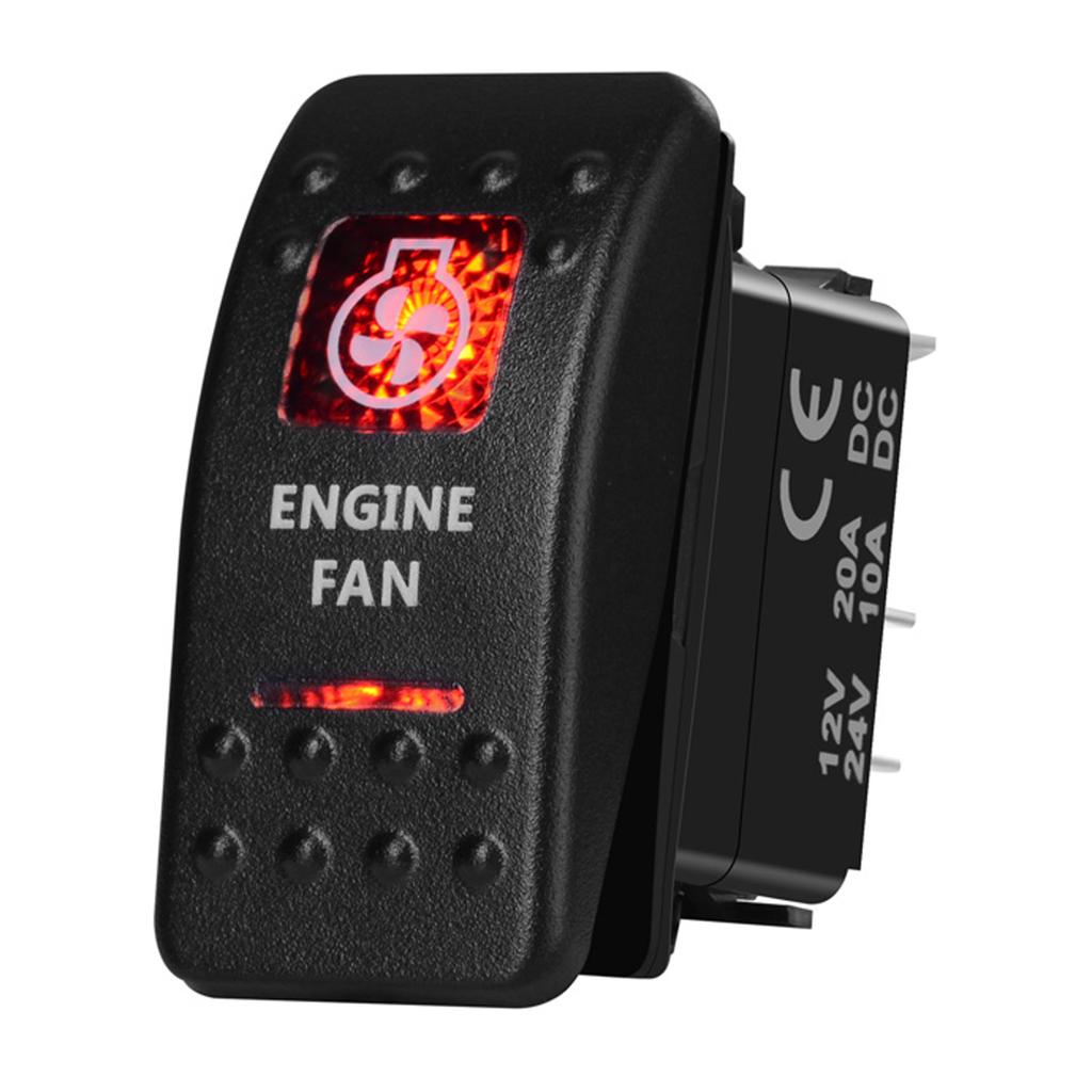 12V Led Boat Switch Red Light Car Switch Waterproof ON OFF/ ON OFF ON / Momentary for Carling NARVA Contura Truck Bus Off Road