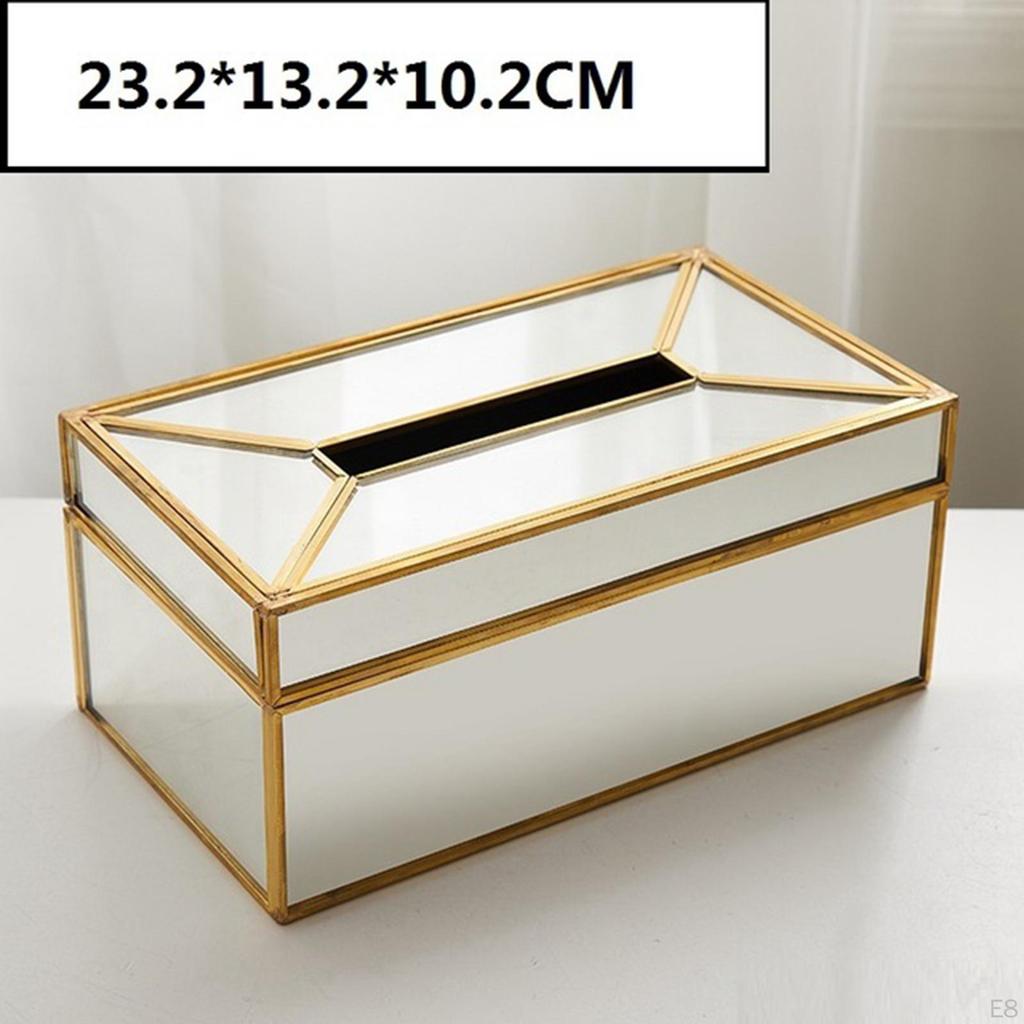 Bling Tissue Holder Box – Decorative Cover Dispenser Facial Paper Rectangular Glitter Diamond