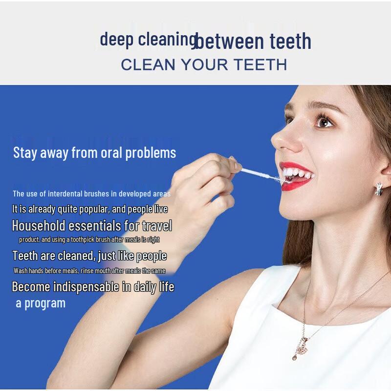 FAWNMUM Curved Hook Disposable Toothpick Brushes