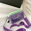 Summer transparent casual small bag women's new oblique span shoulder versatile fashion jelly bag small square bag