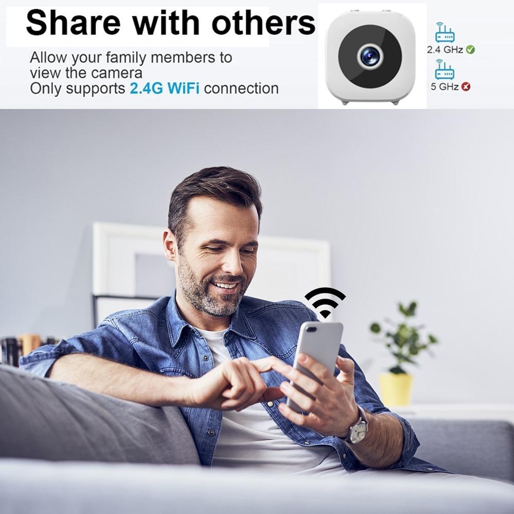 WiFi HD Smart Home Surveillance Camera with Real-time Remote Viewing for Indoor/Outdoor Security