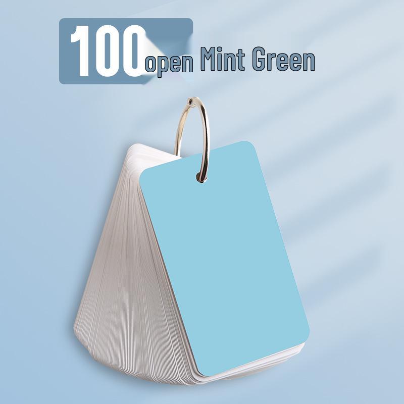 Compact White Cardstock with Handwritten English Words - Pocket-Sized Message Cards for High School Memory Books