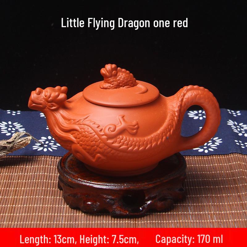 Purple Clay Zhu Ni Ceramic Kung Fu Teapot with Filter - Small Household Tea Maker Set