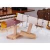 Wood Jewelry Display Rack Versatile Wood Bracelet Holder Single Layer Stand Rack for Jewelry and Watch Storage