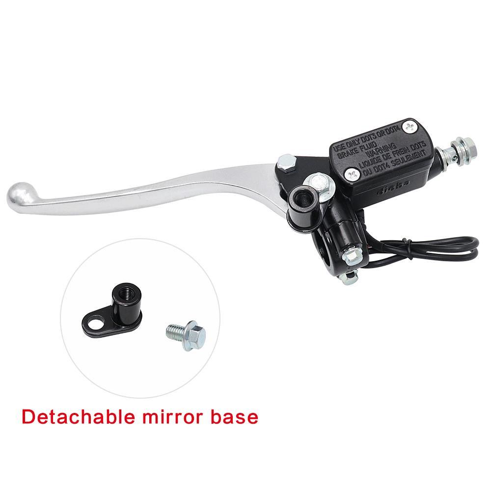 Universal 14mm Black 7/8  22mm Motorcycle Front Brake Clutch Master Cylinder Motorbike Hydraulic Pump Motorbike Brake Lever Silver left