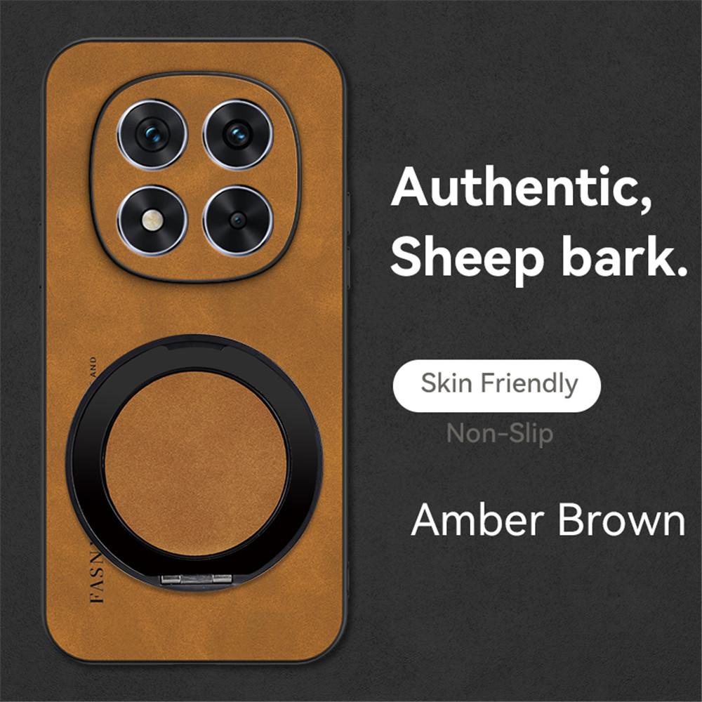 Luxusní magnetický kožený držák z ovčí kůže Pouzdro na telefon pro Xiaomi Redmi Note 14 15 Pro Plus 4G 5G Stojan Nárazuvzdorný kryt Fundas