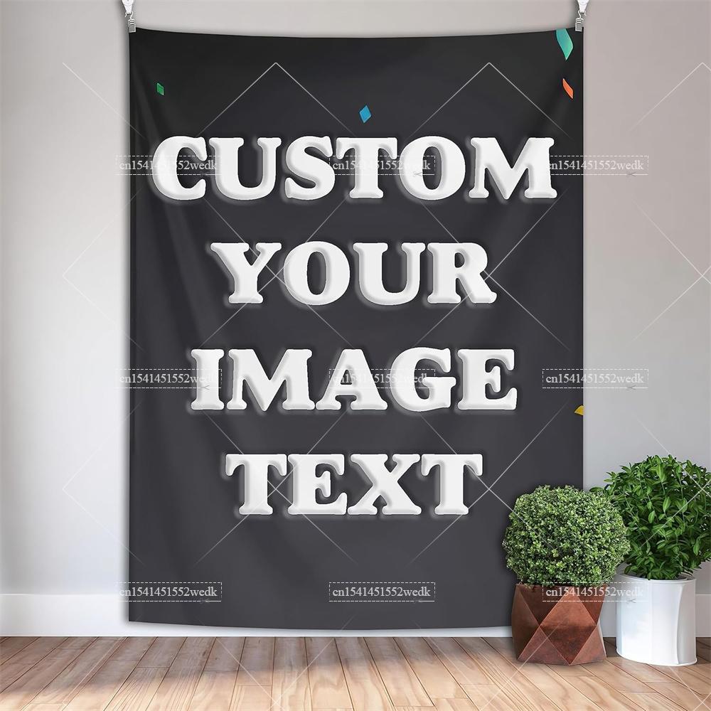 Customized Tapestry Boho Mandala Tapestries Witchcraft Wall Tapestry Print Your Photo Hippie Blanket Tapestry Vertical Art Decor