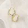 Autumn/Winter Crystal Hoop Earrings: High-End Retro Luxury Full Diamond Design for Women - Versatile and Chic.