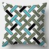 x Green Geometric Stripe Printing Cushion Cover for Home Living Room Sofa Decoration Throw Pillow