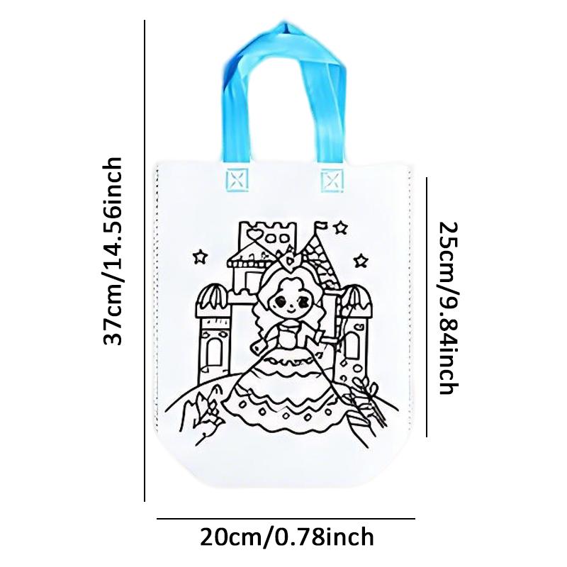 5-20PCS Graffiti Bag Random Cartoon Pattern Cute Animals Plants Activity Non Woven Gift Bag DIY Craft Project Party Souvenir ZYF