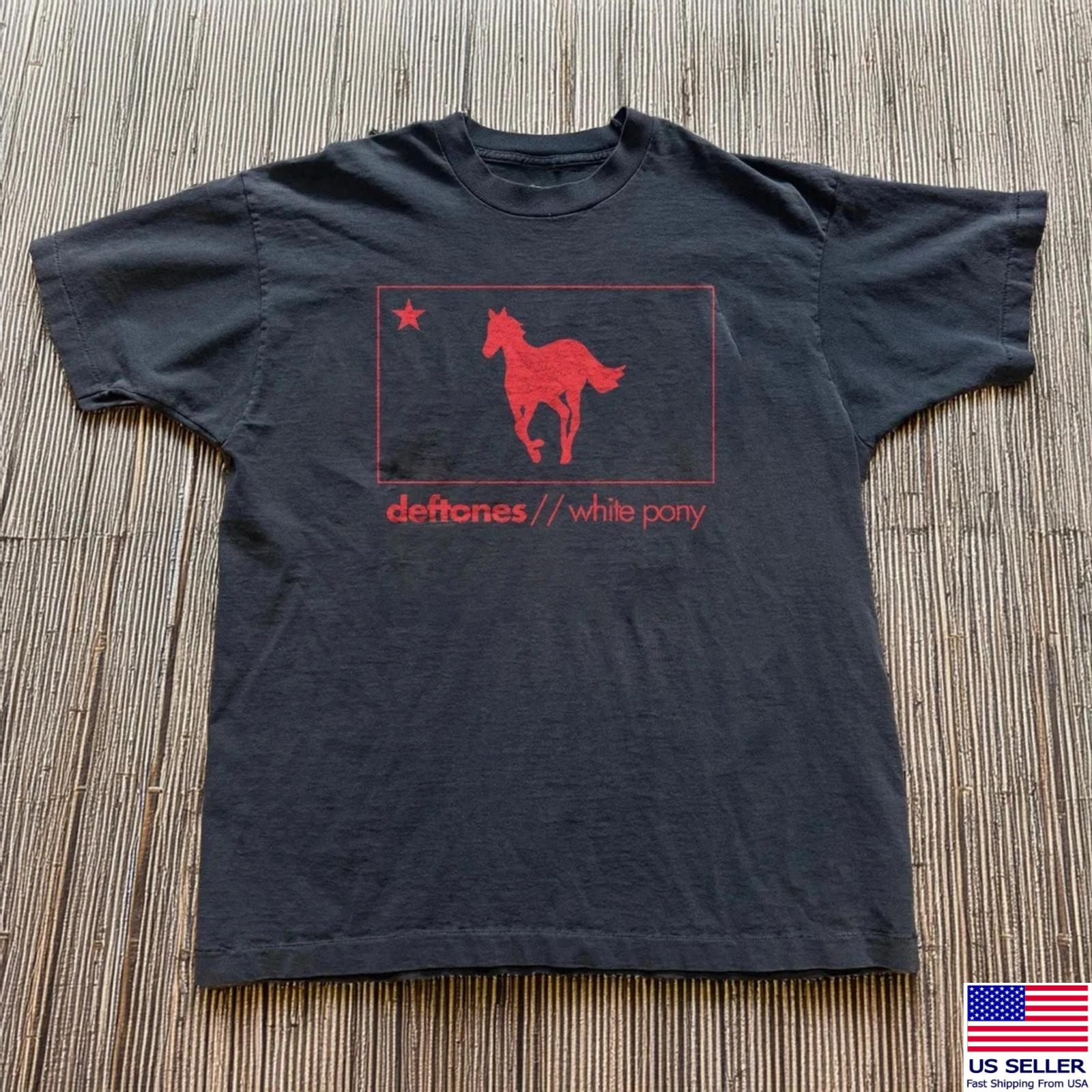 Rare Deftones White Pony Graphic Tee, Unisex Black Cotton T-shirt, Size S-5XL XXL