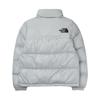 The North Face Logo Zip-Up Stand Collar Long Sleeve Cotton Jacket Women Jackets Ice-Gray NJ3NQ83B