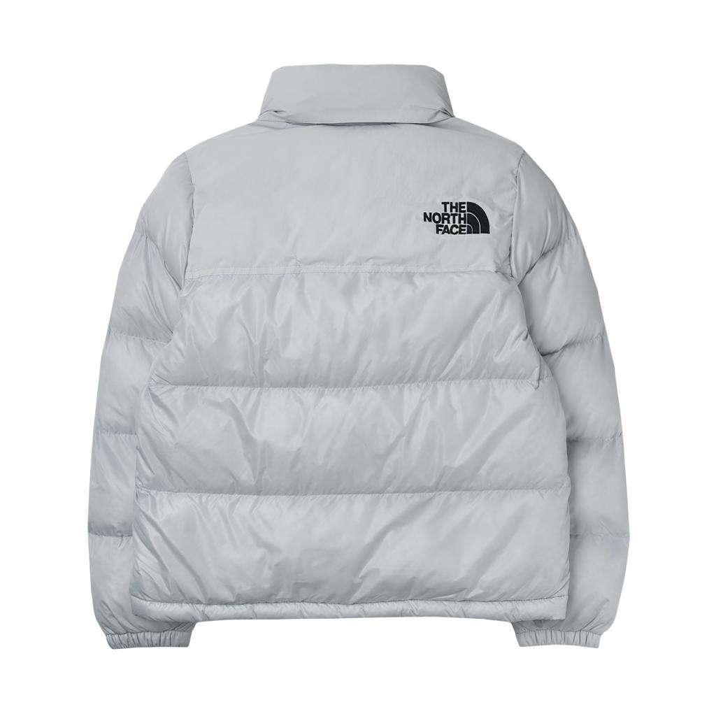 The North Face Logo Zip-Up Stand Collar Long Sleeve Cotton Jacket Women Jackets Ice-Gray NJ3NQ83B