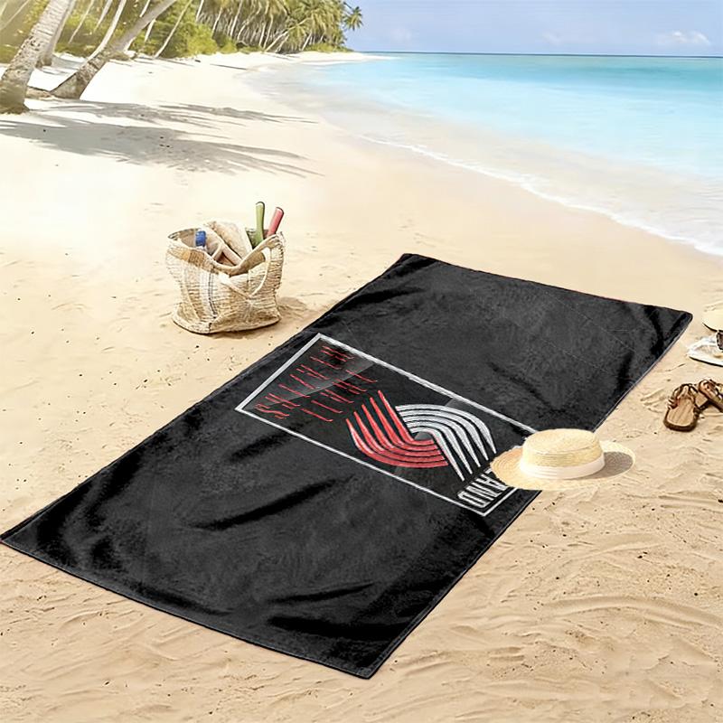 Portland Trail Blazers Print Beach Towel, Large Soft Quick Dry Towel for Beach Camping Swimming