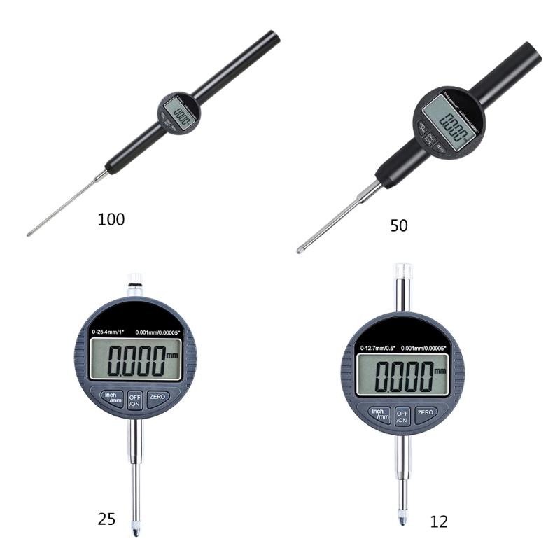 Electronic Digital Dial Indicator Gauge Inch/Metric Conversion 0-1Inch/25.4mm Digital Probe Indicator Dial Tester