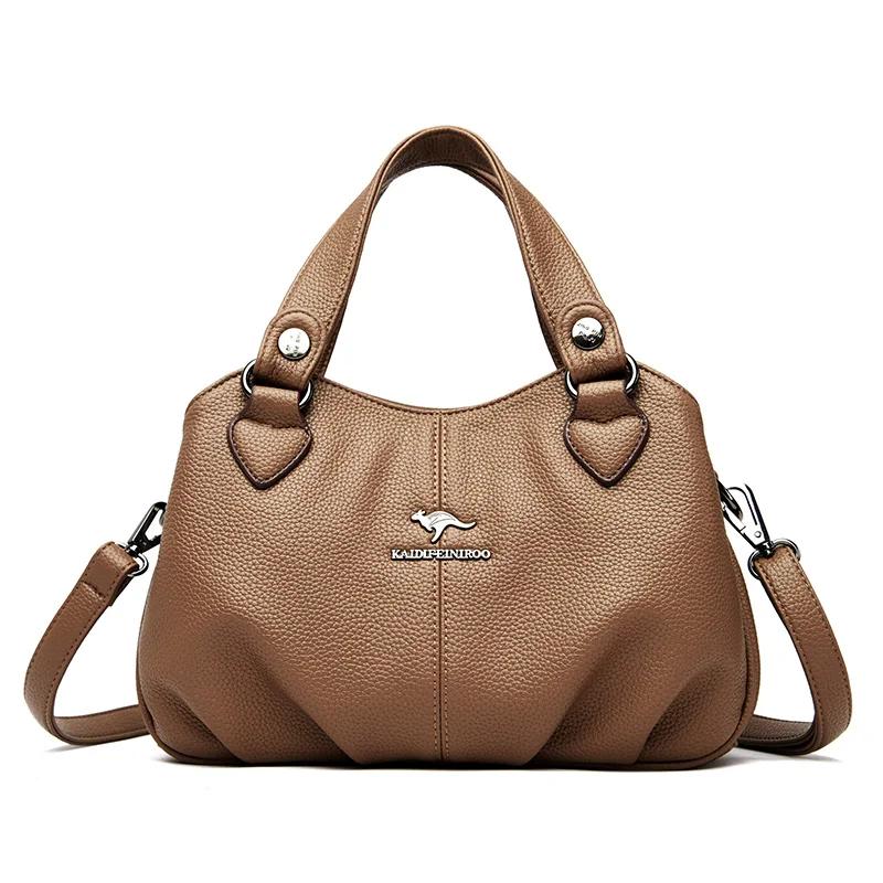 3 Layers Large Capacity Ladies Handbags PU Leather Messenger Sac Designer High Quality Shoulder Crossbody Shopper Bag