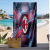 Prosop de Plajă Imprimat AC Milan Uscare Rapidă Moale Portabil Mare Dreptunghiular Pătură de Plajă pentru Călătorii Piscină