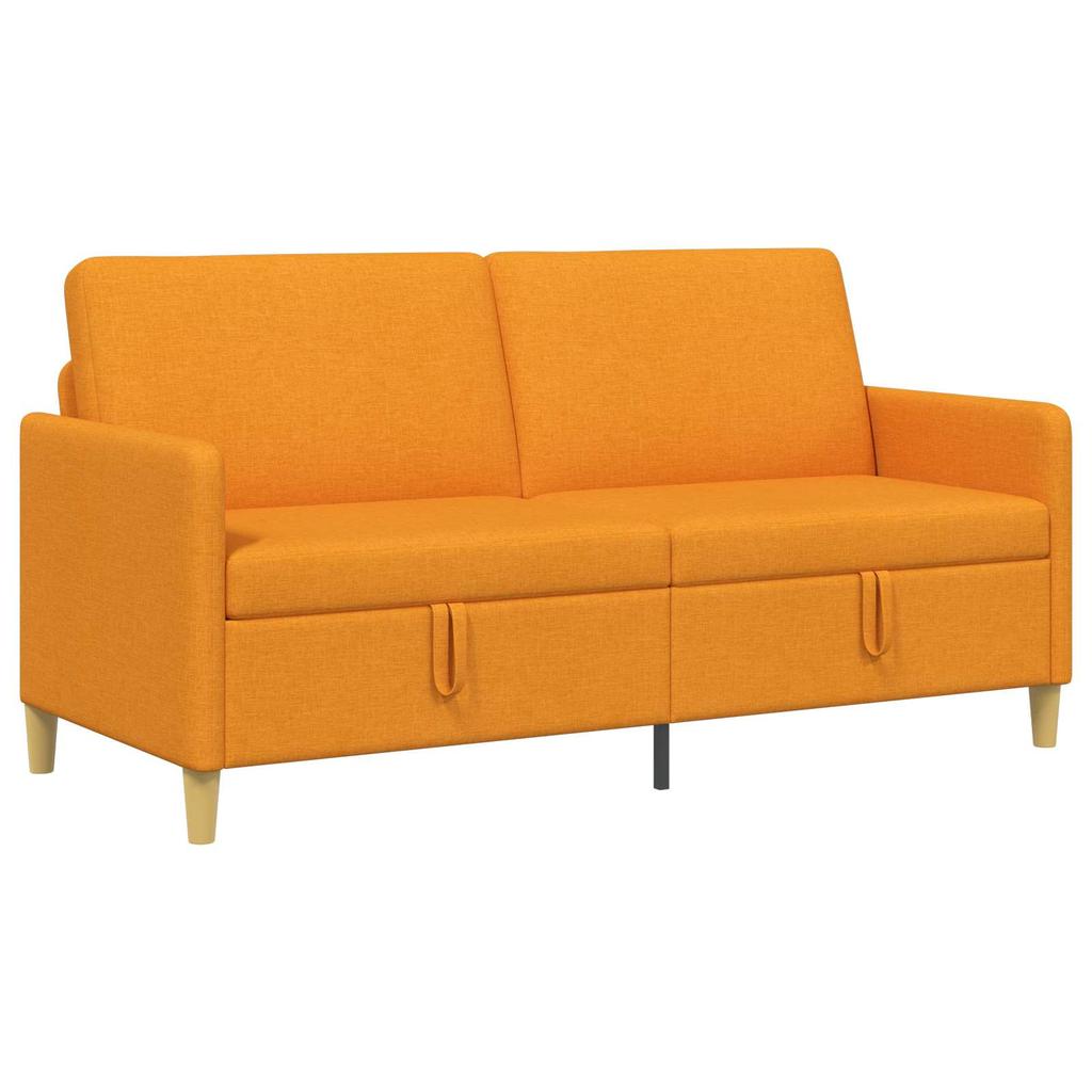 Sofa with Storage Space Dark Yellow 172 X 78 X 87 Cm Polyester