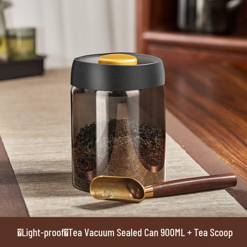 Light-Blocking Vacuum Glass Tea Caddy