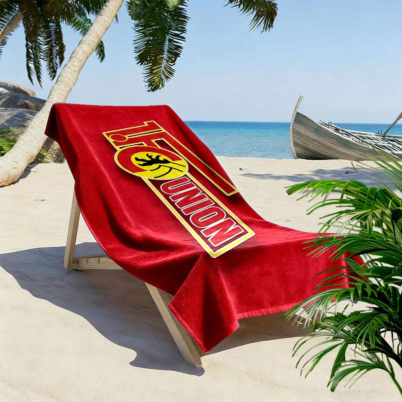 1. FC Union Berlin Print Strandtuch, Großes Weiches Schnelltrocknendes Handtuch für Strand Camping Schwimmen