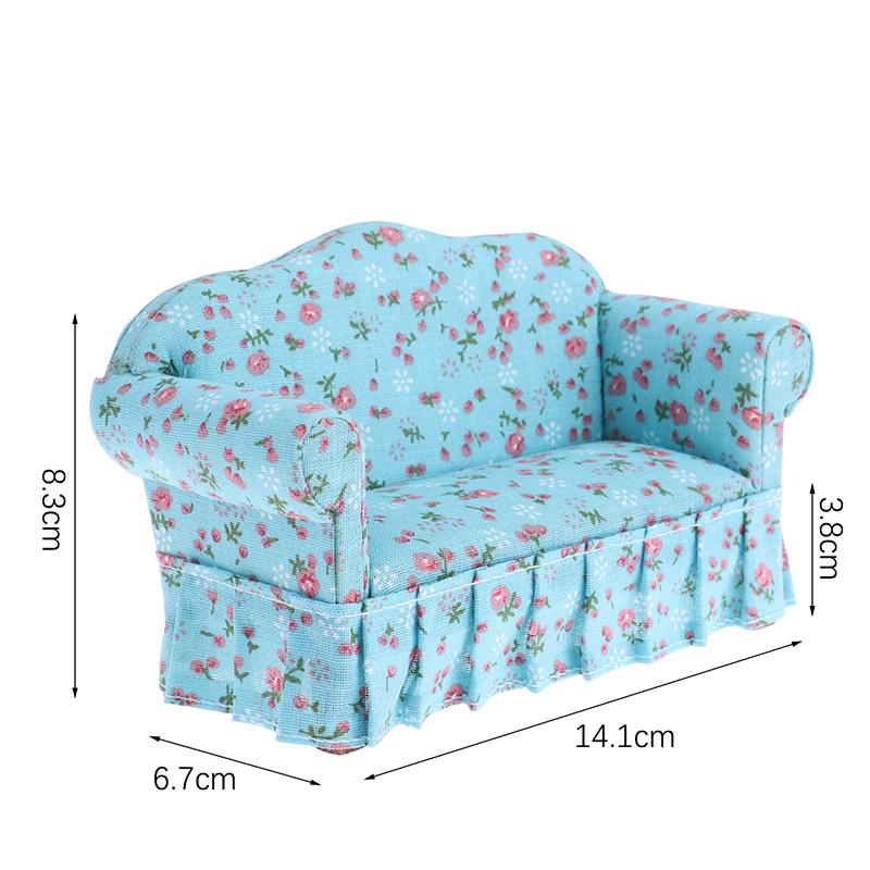 1Pc 1/12 Dollhouse Simulation Sofa Model Dollhouse Living Room Furniture Decoration Dolls House Accessories