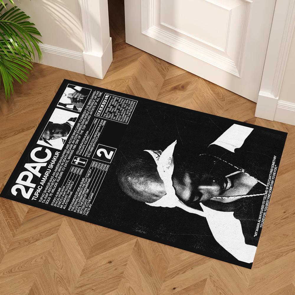 2pac Floor Rug Office Rug Design for Outdoor Hallway Kitchen Entryway Anti-slip Rug Office home decor Perfect Gift for Valentine's Wedding Birthday