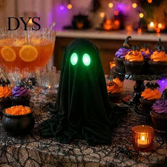 Decorative Ghost Props for Party Halloween Decoration, Spooky Glow in The Dark Standing Ghost, Durable Reusable Festive Accents Small Black