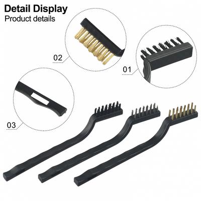 Wire Brush Hand Tools Home Industrial Mini Plastic Handle
