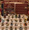 Generic Dog Christmas Advent Calendar 24 Days Cute Puppy Figurine Countdown Blind Box Holiday Home Desktop Decoration Gift