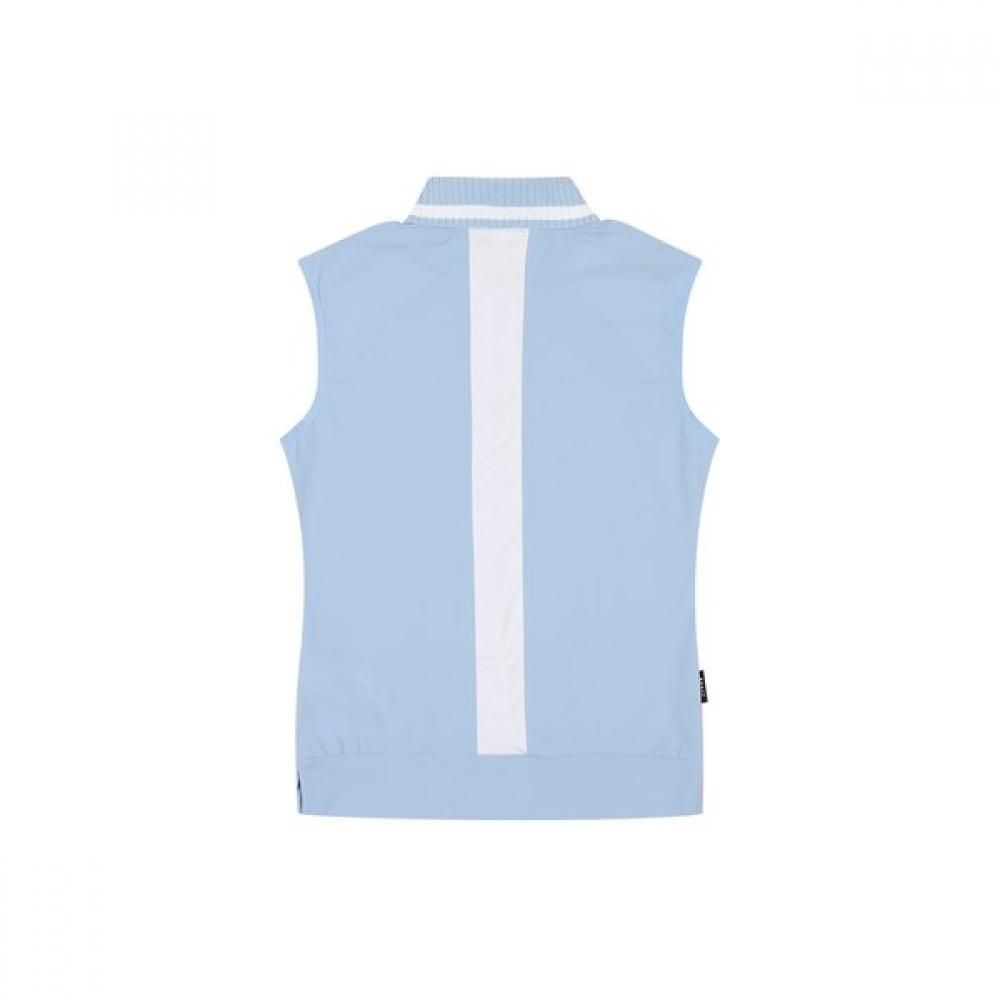 ONOFF Women S FuncTional SleeveleSS T ShirT wiTh Wide Collar Of9804la Blue