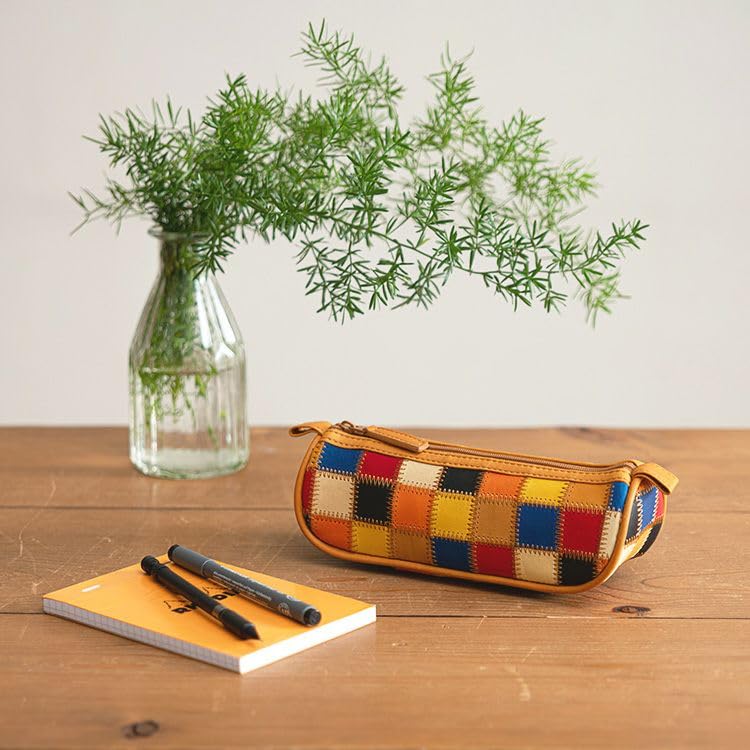 Pen Case Made by a Baseball Glove Exclusive To Direct Sales Genuine Large Pencil Pencil Cosmetic and DPC815M TRION Blue [Trion Official] Multi-purpose