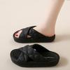 Thick-soled slippers women's new maternity soft-soled cross-cool slippers fashionable versatile outer wear casual one-word drag